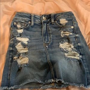 Denim mini skirt